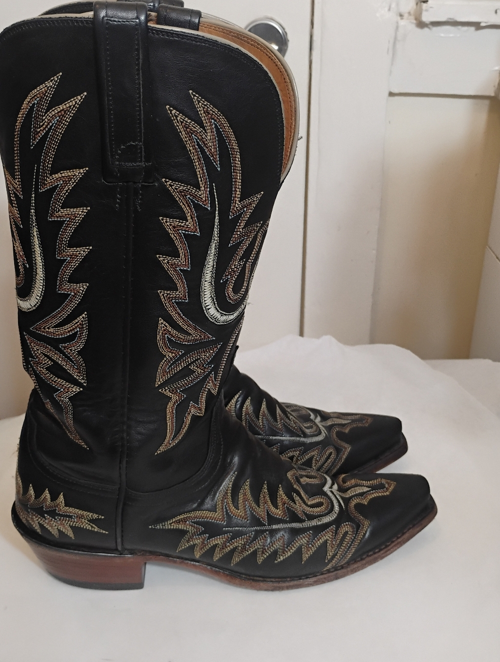 Lucchese 1883  Heeled Boots Women's Embroidery Western Size 8.5B